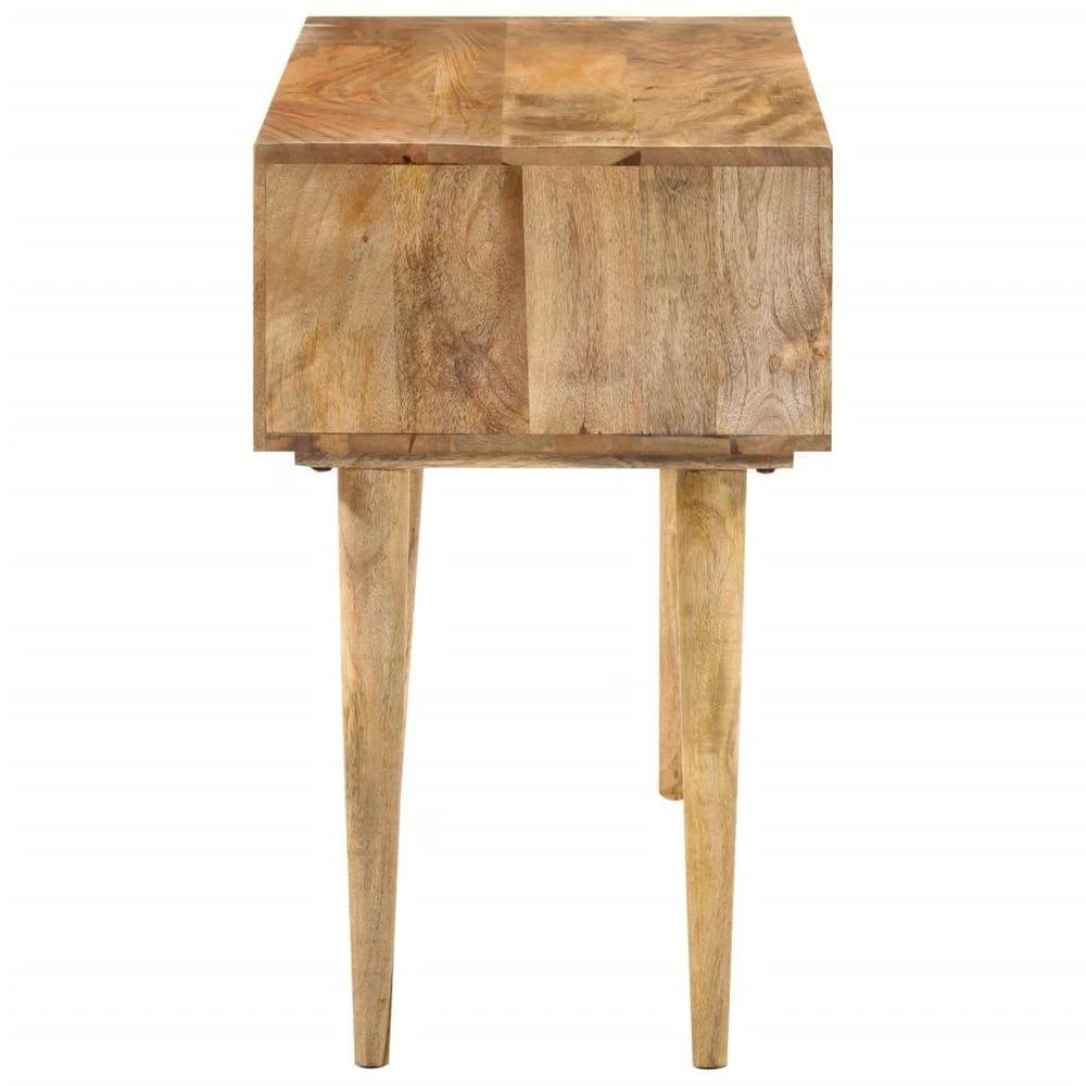 vidaXL Desk with Drawers 110x47x76 cm Solid Wood Mango - Desks Desk