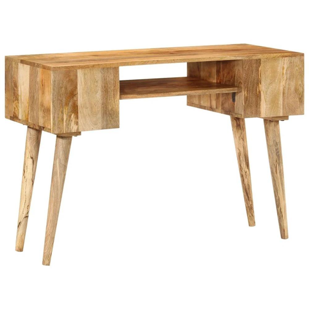 vidaXL Desk with Drawers 110x47x76 cm Solid Wood Mango - Desks Desk