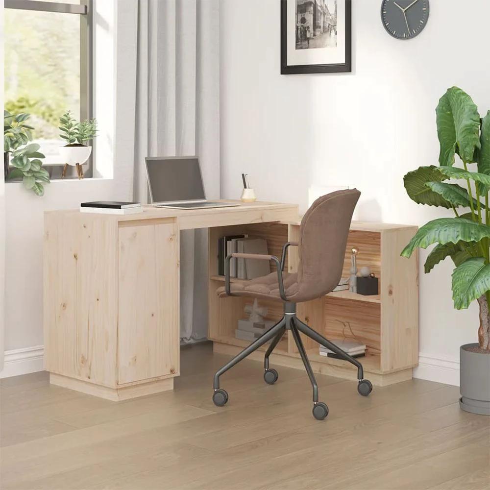 Desk 110x50x75 cm Solid Wood Pine vidaXL by vidaXL