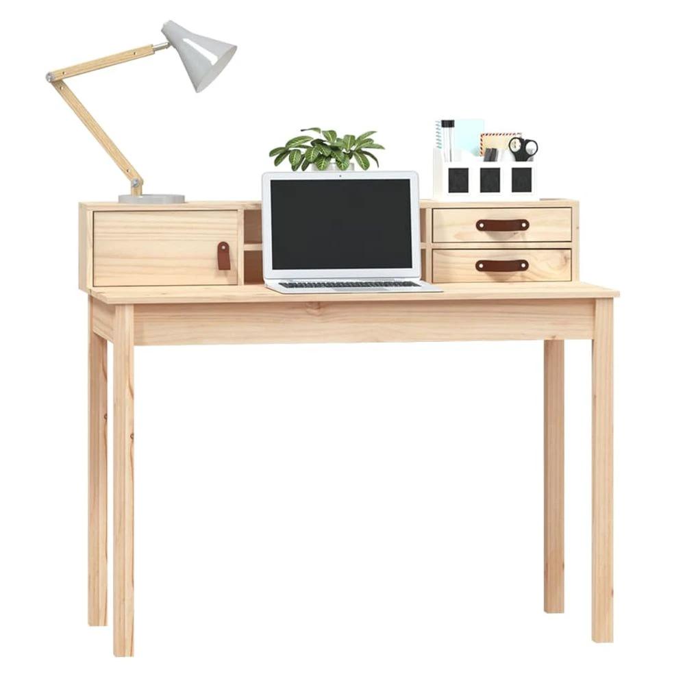 Desk 110x50x93 cm Solid Wood Pine by vidaXL