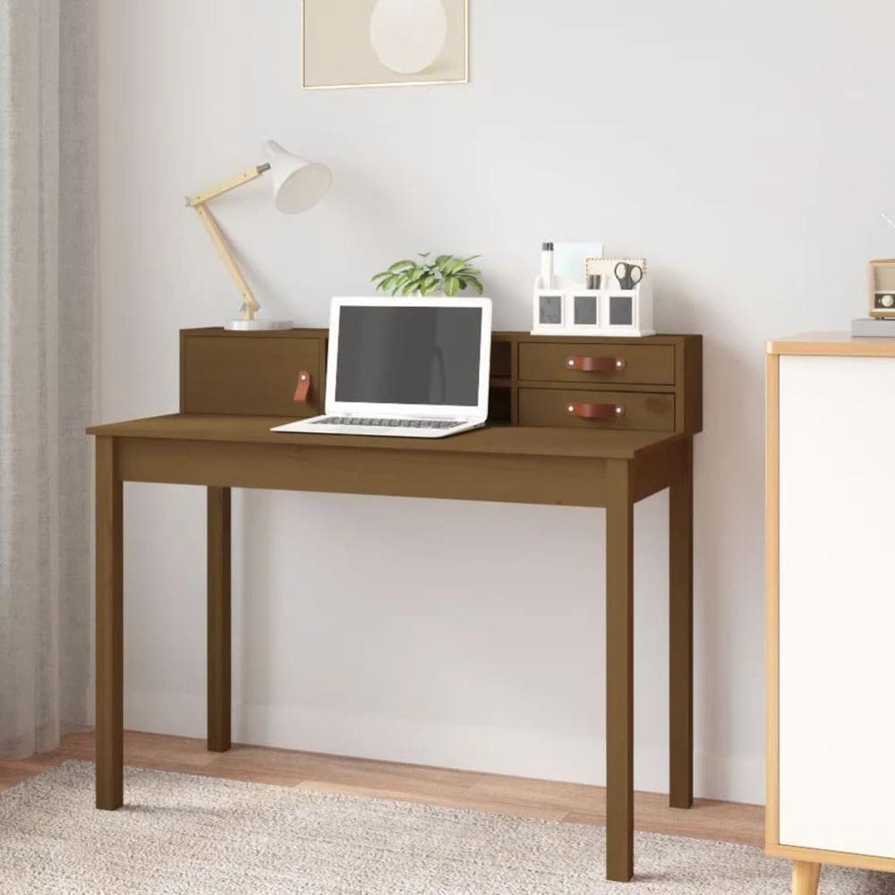 Desk 110x50x93 cm Solid Wood Pine by vidaXL