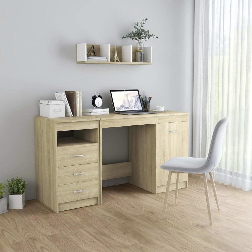 Desk White 140x50x76 cm vidaXL Engineered Wood by vidaXL