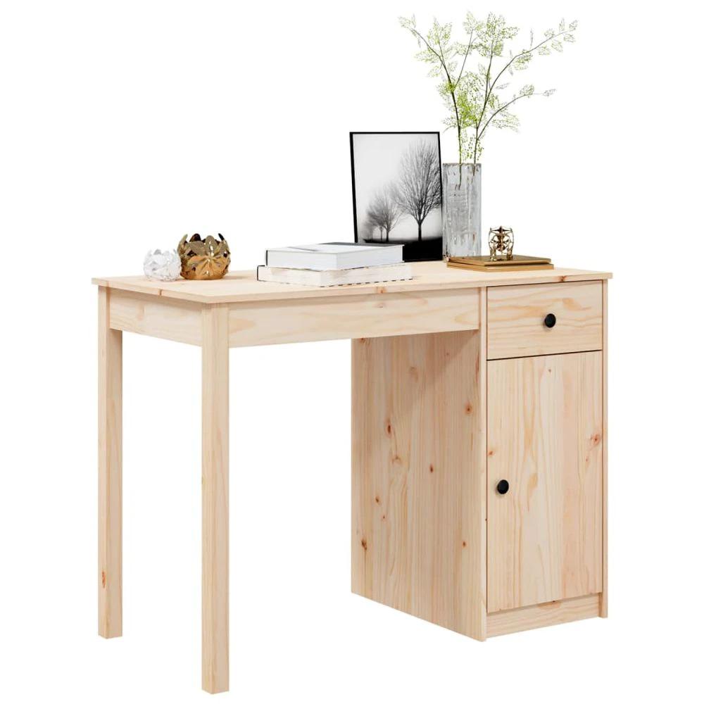 Desk 100x50x75 cm Solid Wood Pine vidaXL by vidaXL