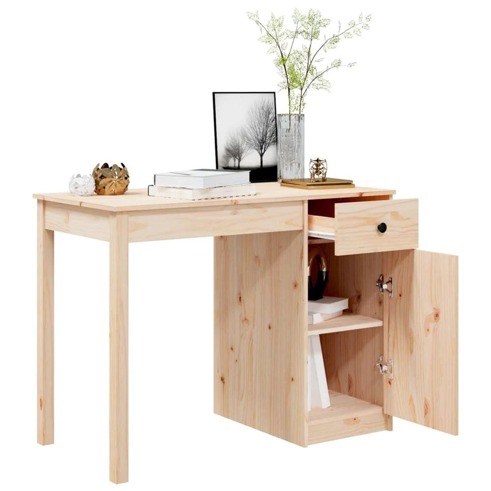 Desk 100x50x75 cm Solid Wood Pine vidaXL by vidaXL