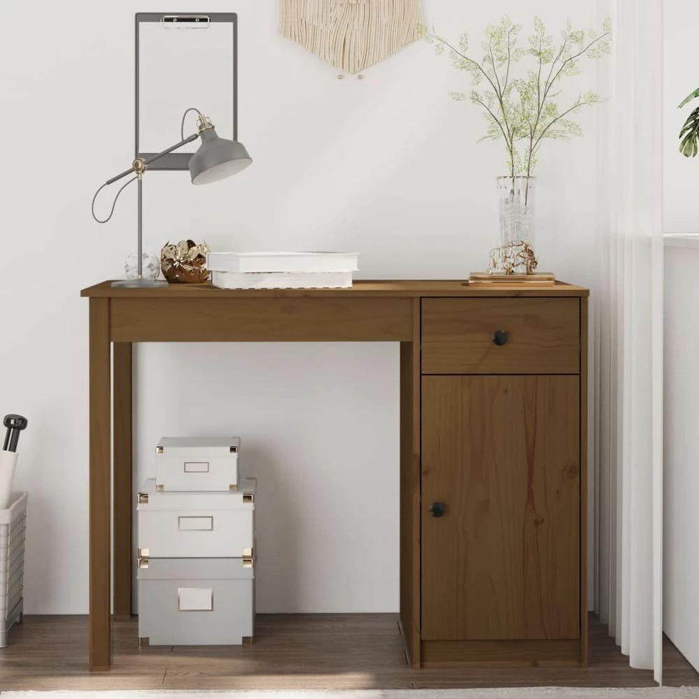 Desk 100x50x75 cm Solid Wood Pine vidaXL by vidaXL