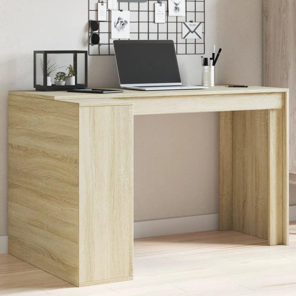 vidaXL Office Desk White 123.5x73.5x75 cm Engineered Wood - Desks Desk