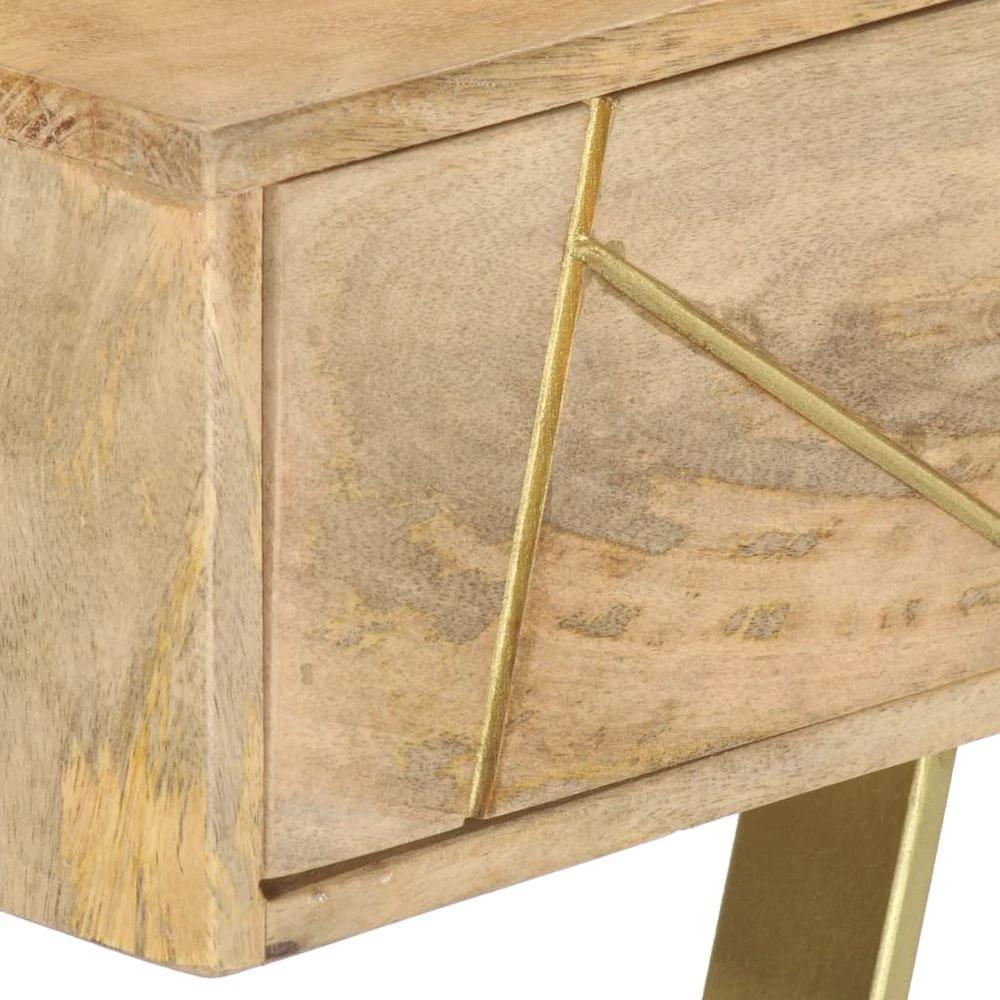 vidaXL Writing Desk with Drawers 100x55x75 cm Solid Mango Wood - Desks Desk