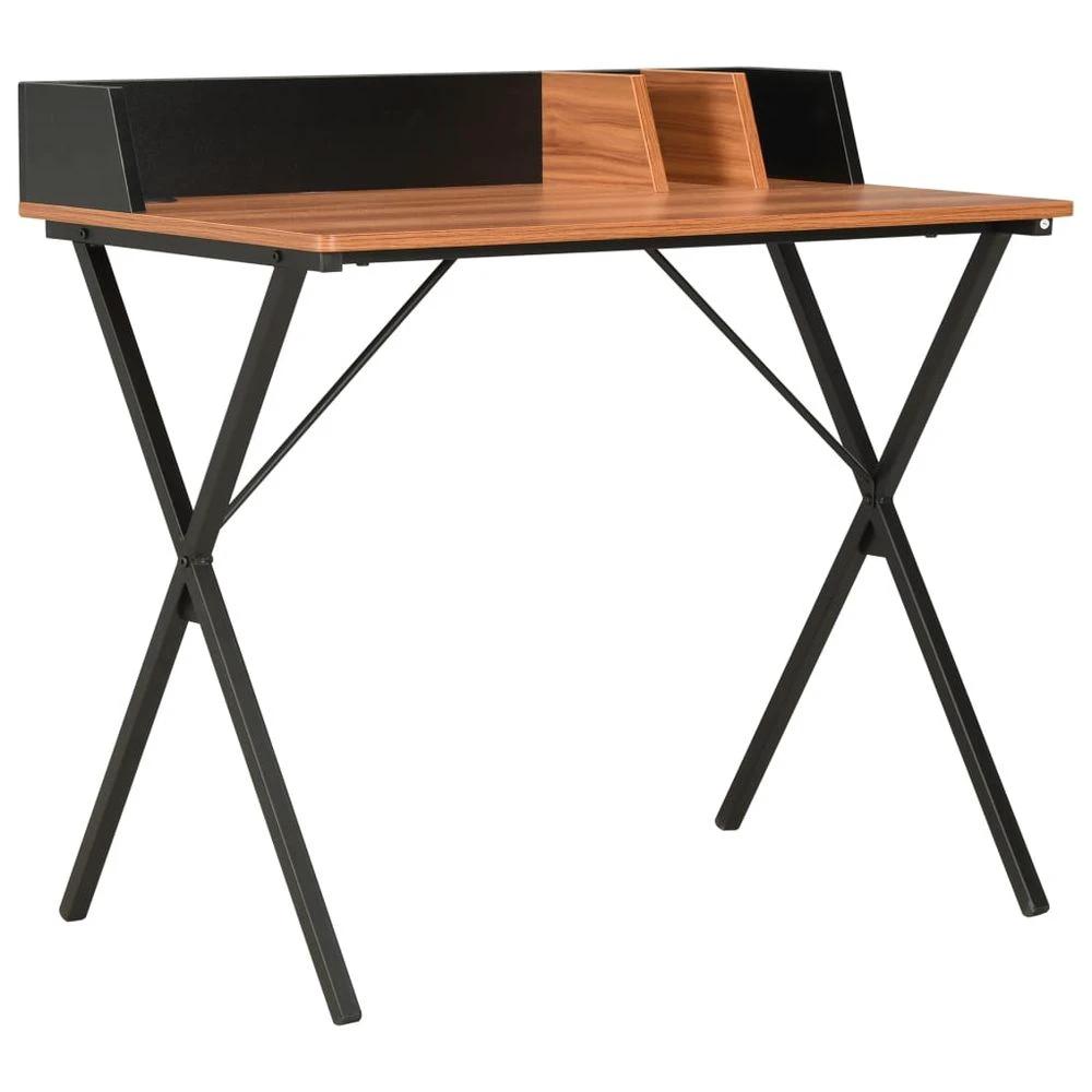 Desk White and Natural vidaXL 80x50x84 cm by vidaXL
