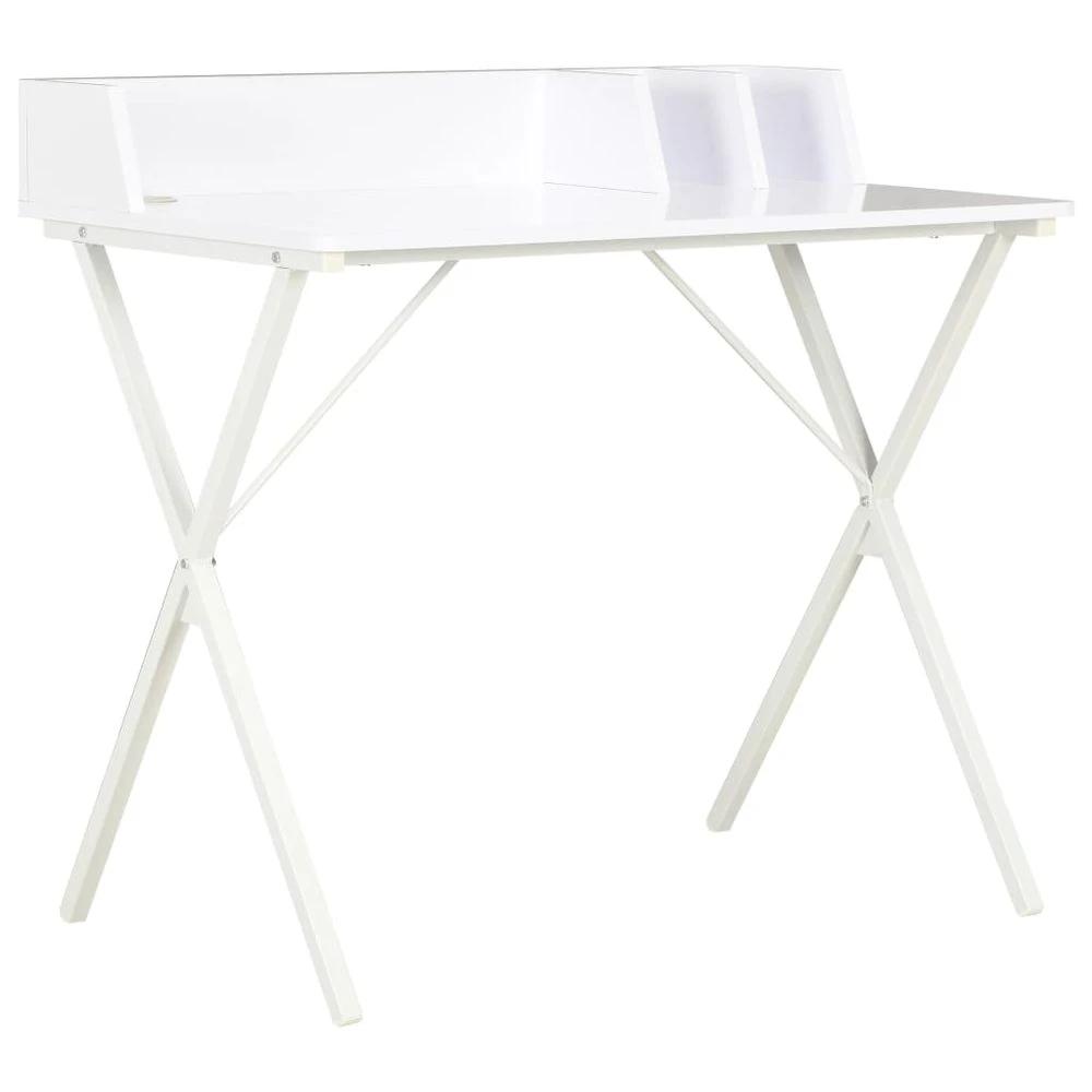 Desk White and Natural vidaXL 80x50x84 cm by vidaXL
