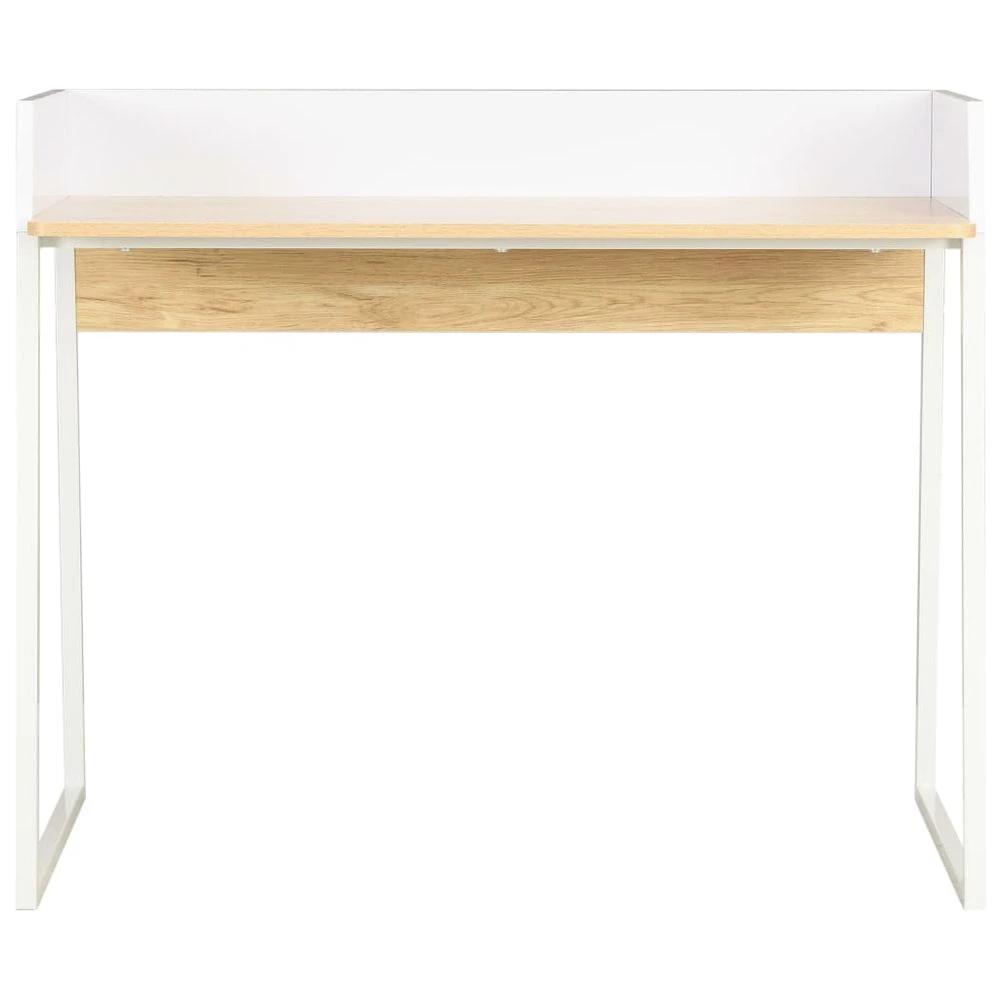 Desk White and Oak 90x60x88 cm vidaXL by vidaXL