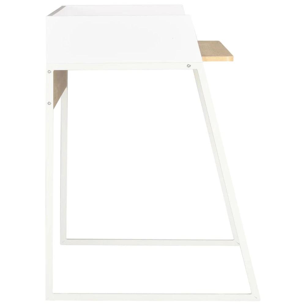 Desk White and Oak 90x60x88 cm vidaXL by vidaXL