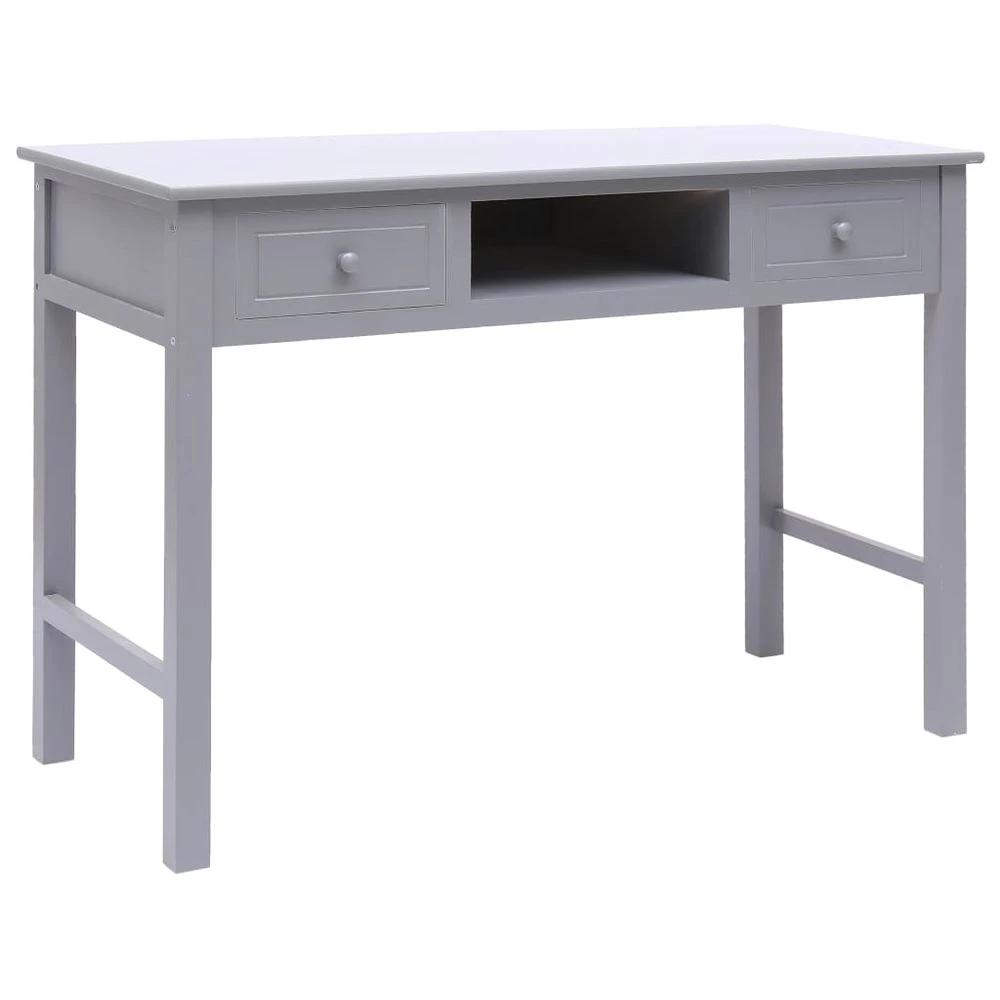 Writing Desk Grey 110x45x76 cm Wood by vidaXL