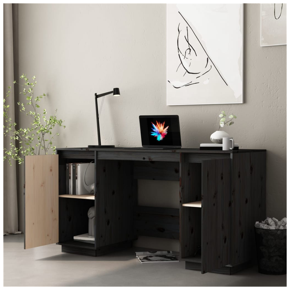 Desk 140x50x75 cm vidaXL Solid Wood Pine by vidaXL