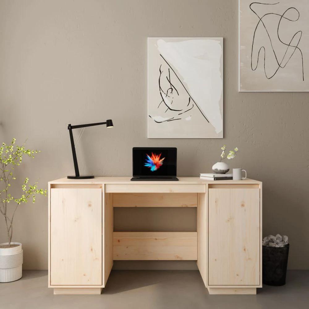 vidaXL Desk 140x50x75 cm vidaXL Solid Wood Pine - Desks Desk