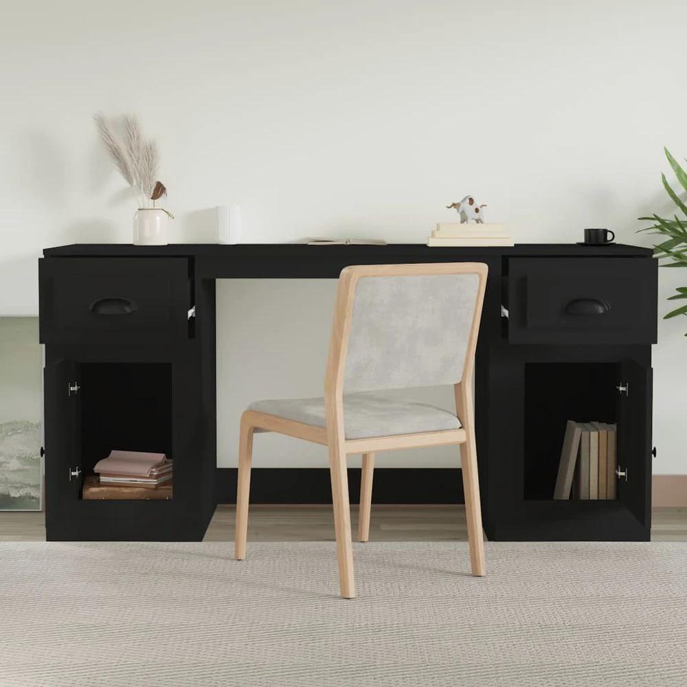 vidaXL Desk with Cabinet White vidaXL Engineered Wood - Desks Desk
