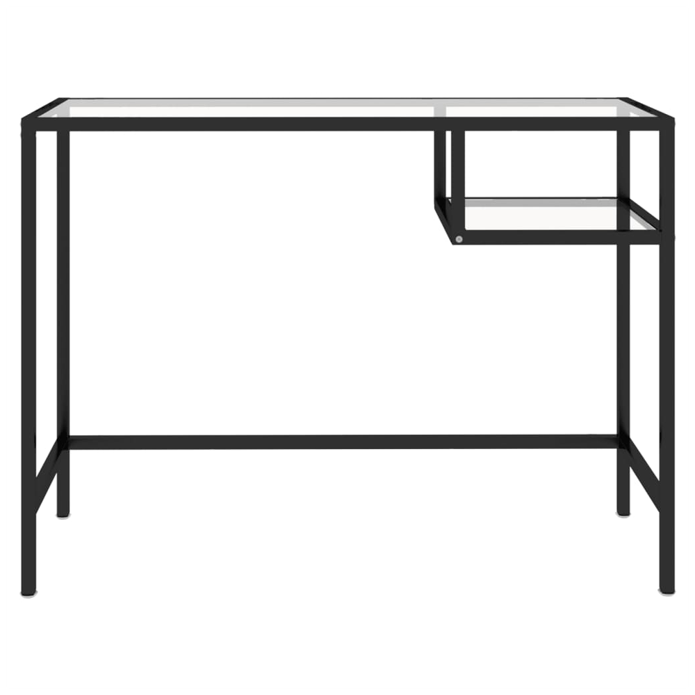 vidaXL Computer Desk Transparent 100x36x74 cm Glass vidaXL - Desks Desk
