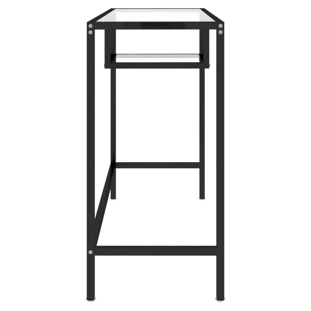 vidaXL Computer Desk Transparent 100x36x74 cm Glass vidaXL - Desks Desk