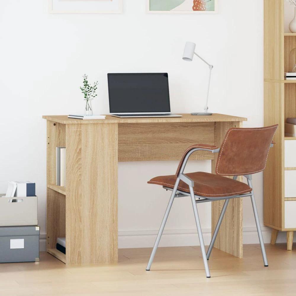 vidaXL Desk White 100x55x75 Engineered Wood - Desks Desk