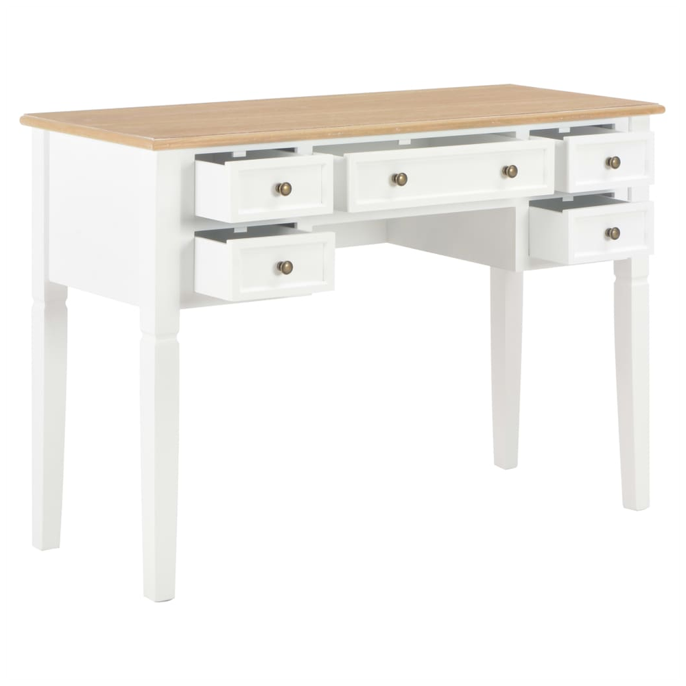 Writing Desk White 109.5x45x77.5 cm Wood by vidaXL
