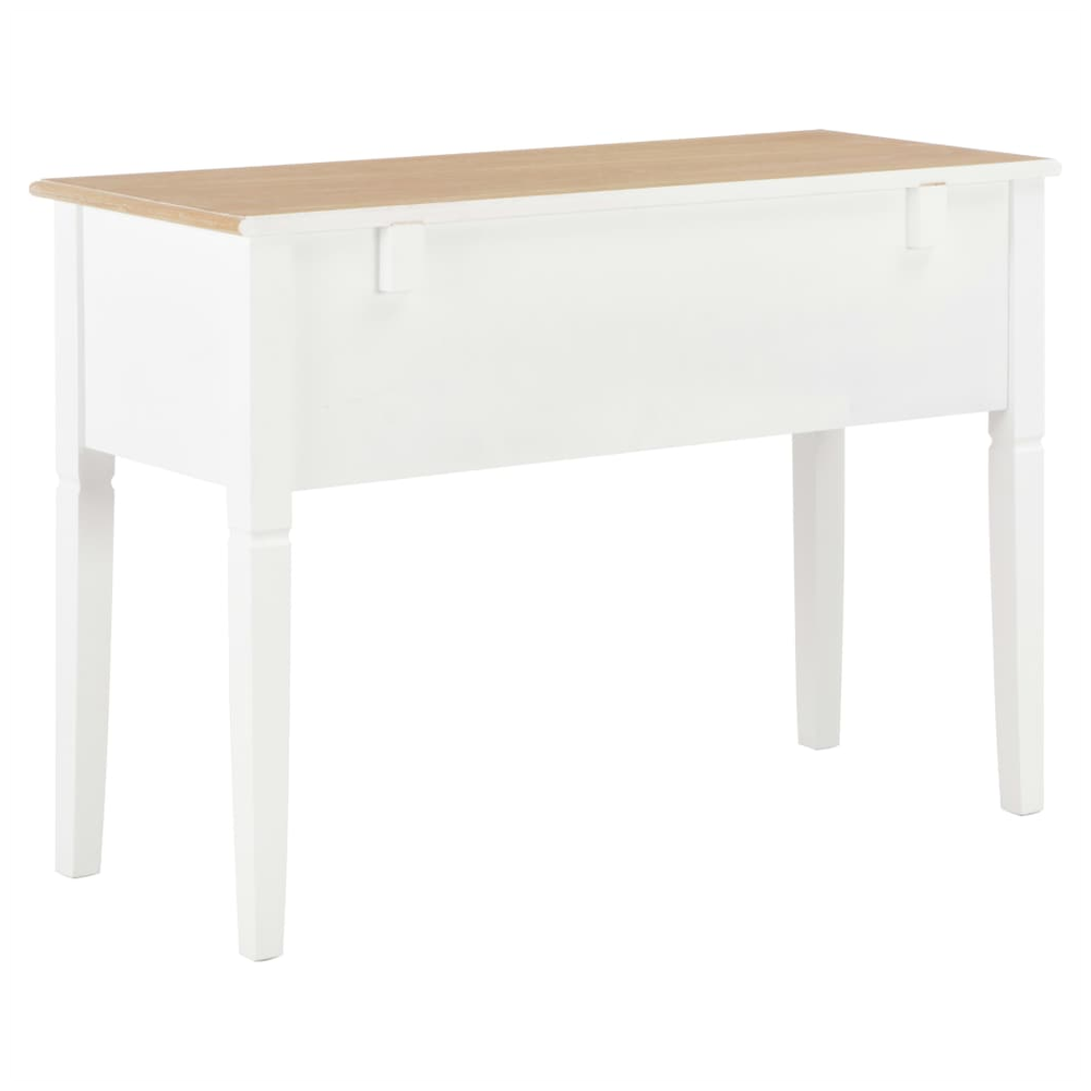Writing Desk White 109.5x45x77.5 cm Wood by vidaXL