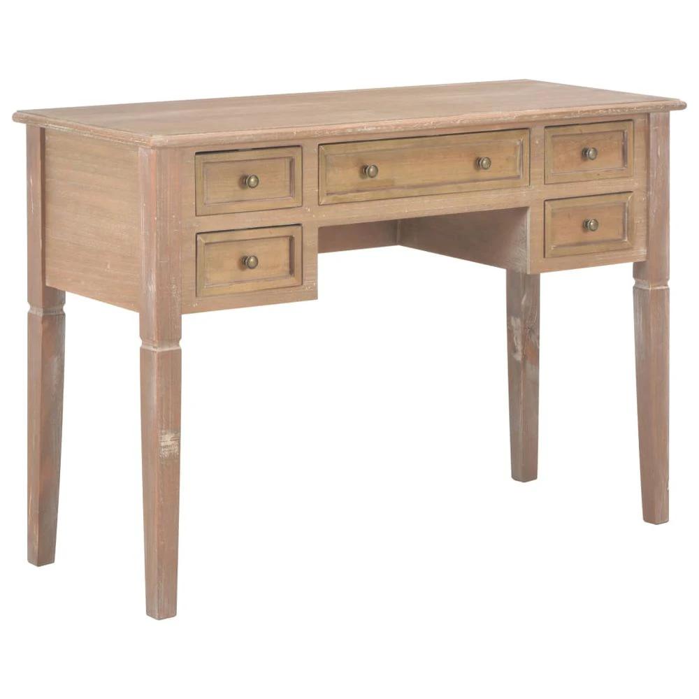 vidaXL Writing Desk White 109.5x45x77.5 cm Wood - Desks Desk