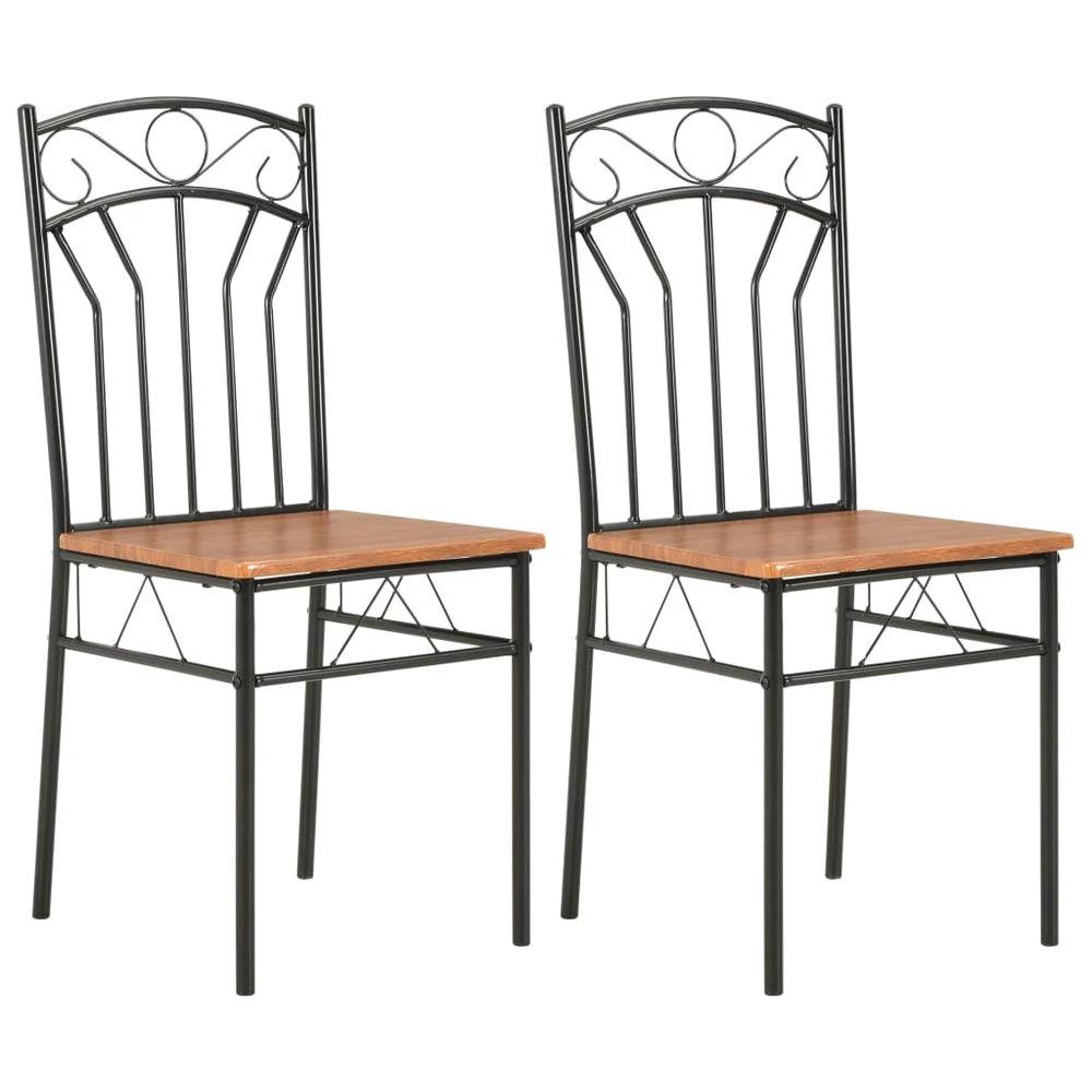 Dining Chairs 6 pcs vidaXL Brown MDF by vidaXL