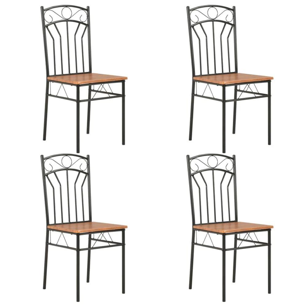 Dining Chairs 6 pcs vidaXL Brown MDF by vidaXL