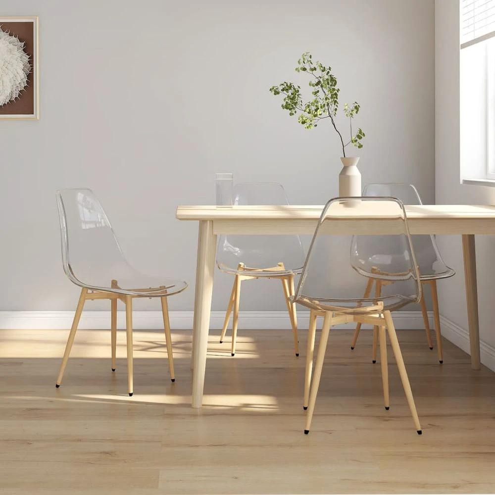 vidaXL Dining Chairs 2 pcs vidaXL Transparent PET - Uncategorized Dining Chairs