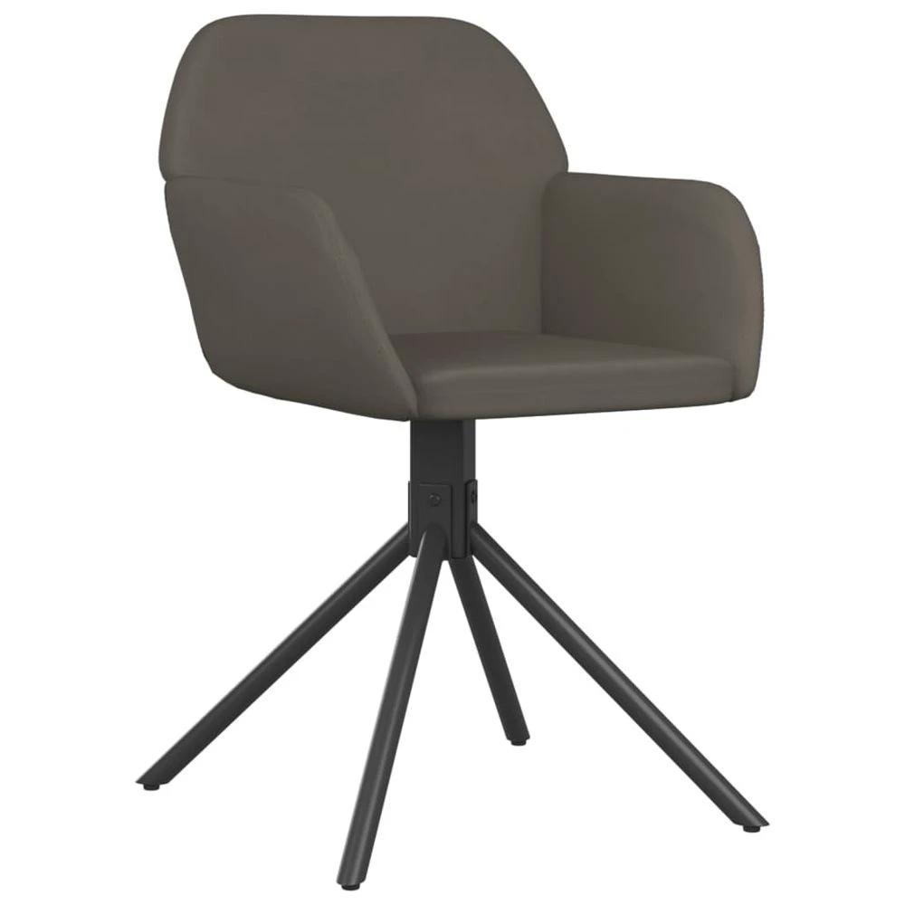 vidaXL Swivel Dining Chairs 2 pcs vidaXL Dark Grey Velvet - Uncategorized Dining Chairs