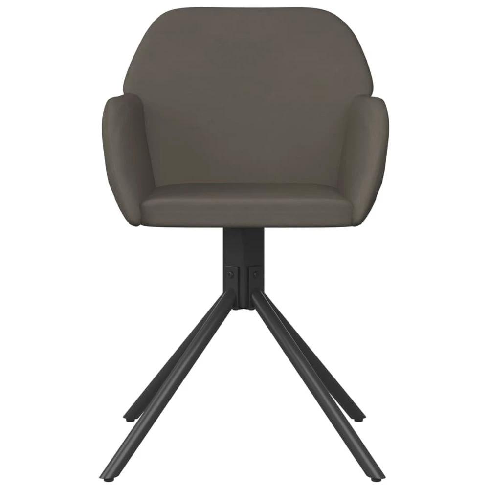 vidaXL Swivel Dining Chairs 2 pcs vidaXL Dark Grey Velvet - Uncategorized Dining Chairs
