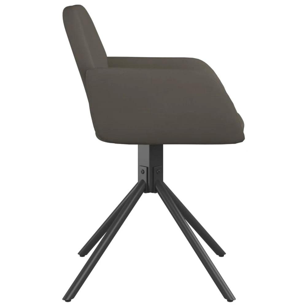 vidaXL Swivel Dining Chairs 2 pcs vidaXL Dark Grey Velvet - Uncategorized Dining Chairs