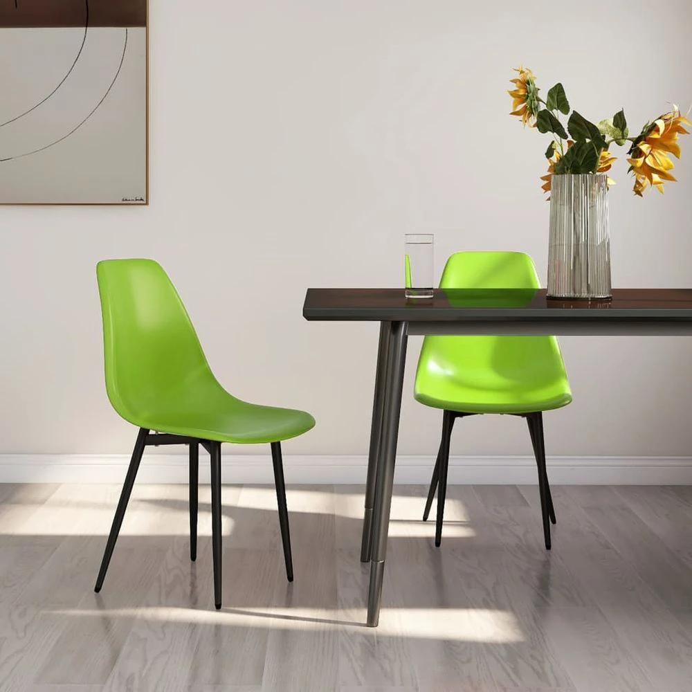 Dining Chairs 2 pcs vidaXL White PP by vidaXL