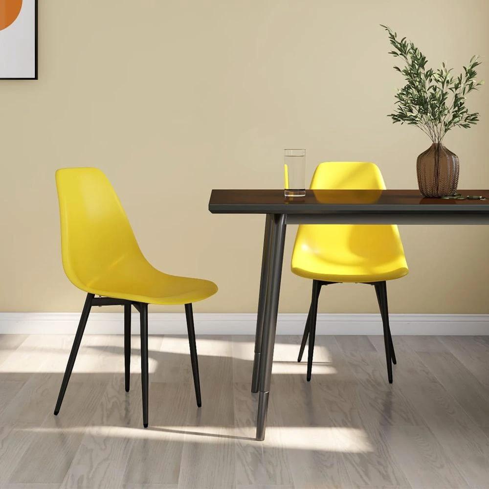 Dining Chairs 2 pcs vidaXL White PP by vidaXL