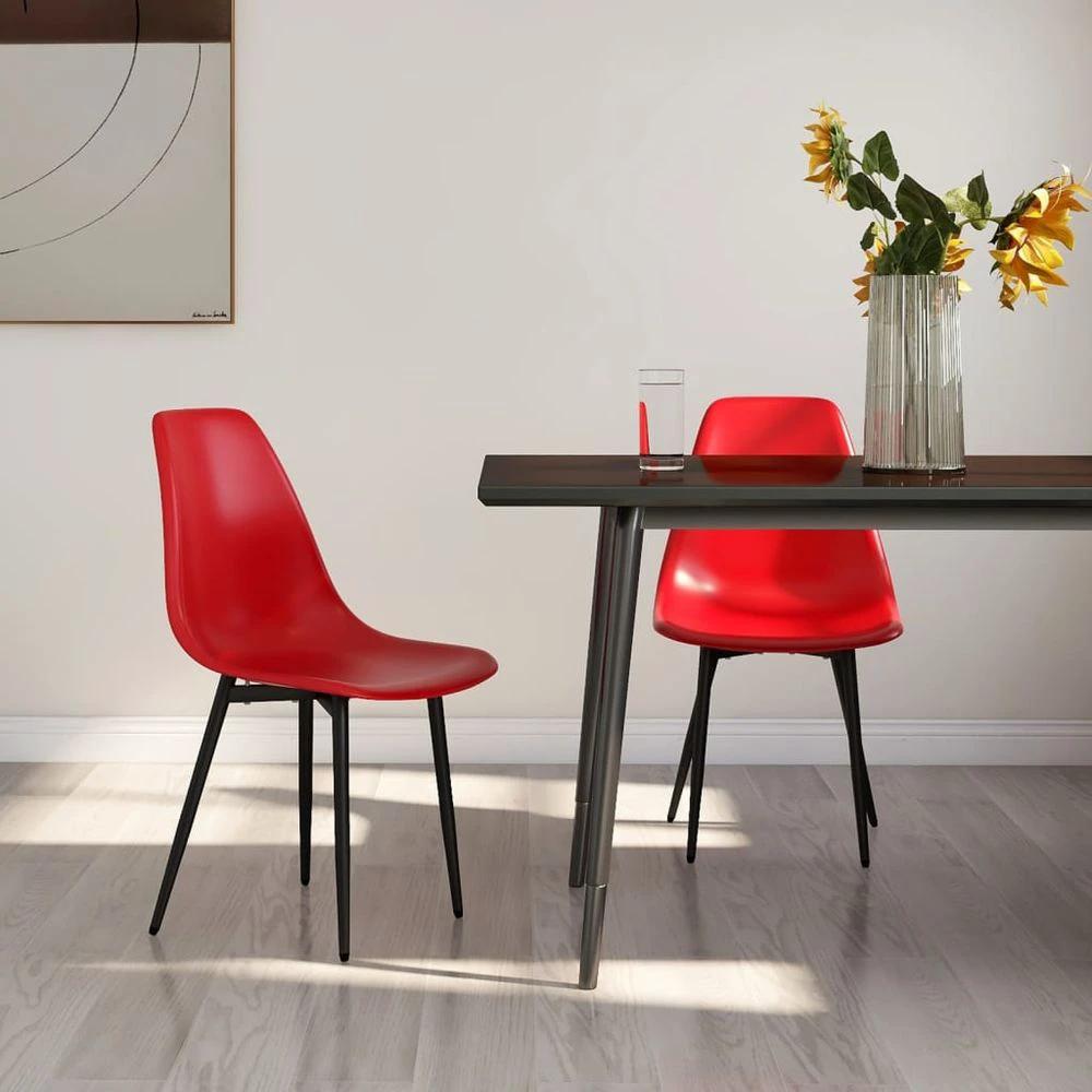 Dining Chairs 2 pcs vidaXL White PP by vidaXL
