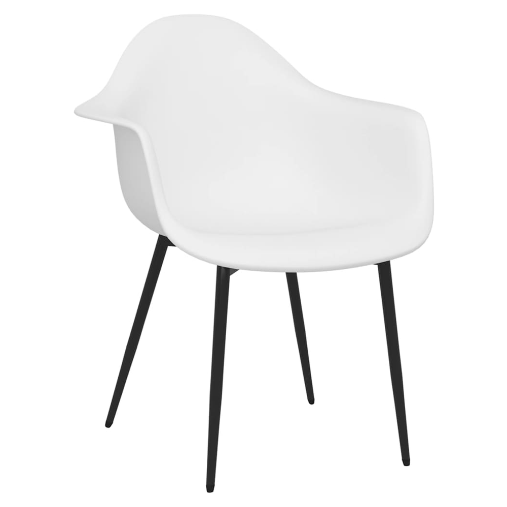 Dining Chairs 2 pcs vidaXL White PP by vidaXL