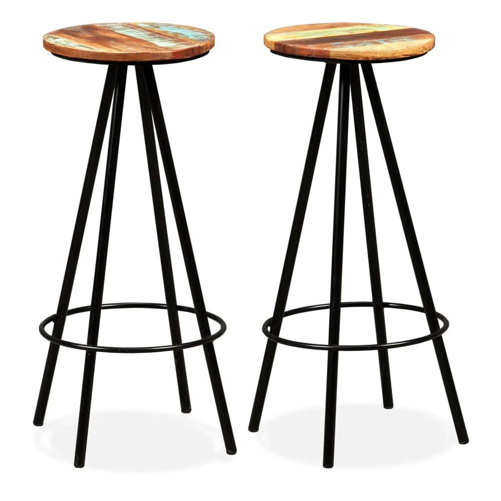 vidaXL Bar Set 3 Pieces vidaXL Solid Reclaimed Wood - Uncategorized Dining Set