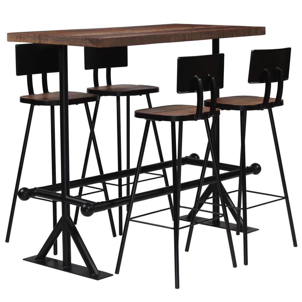 Bar Set 3 Piece vidaXL Solid Reclaimed Wood by vidaXL