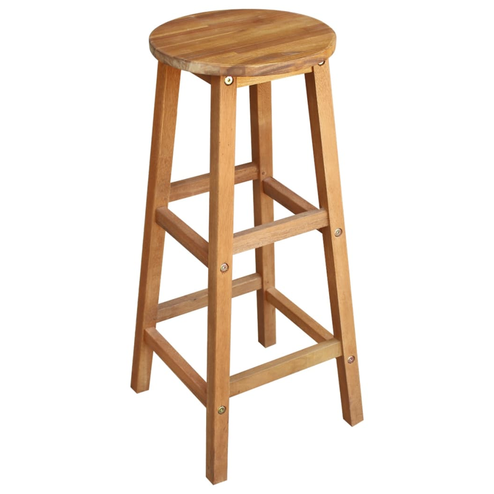 vidaXL Bar Table and Stool Set 3 Pieces vidaXL Solid Acacia Wood - Uncategorized Dining Set