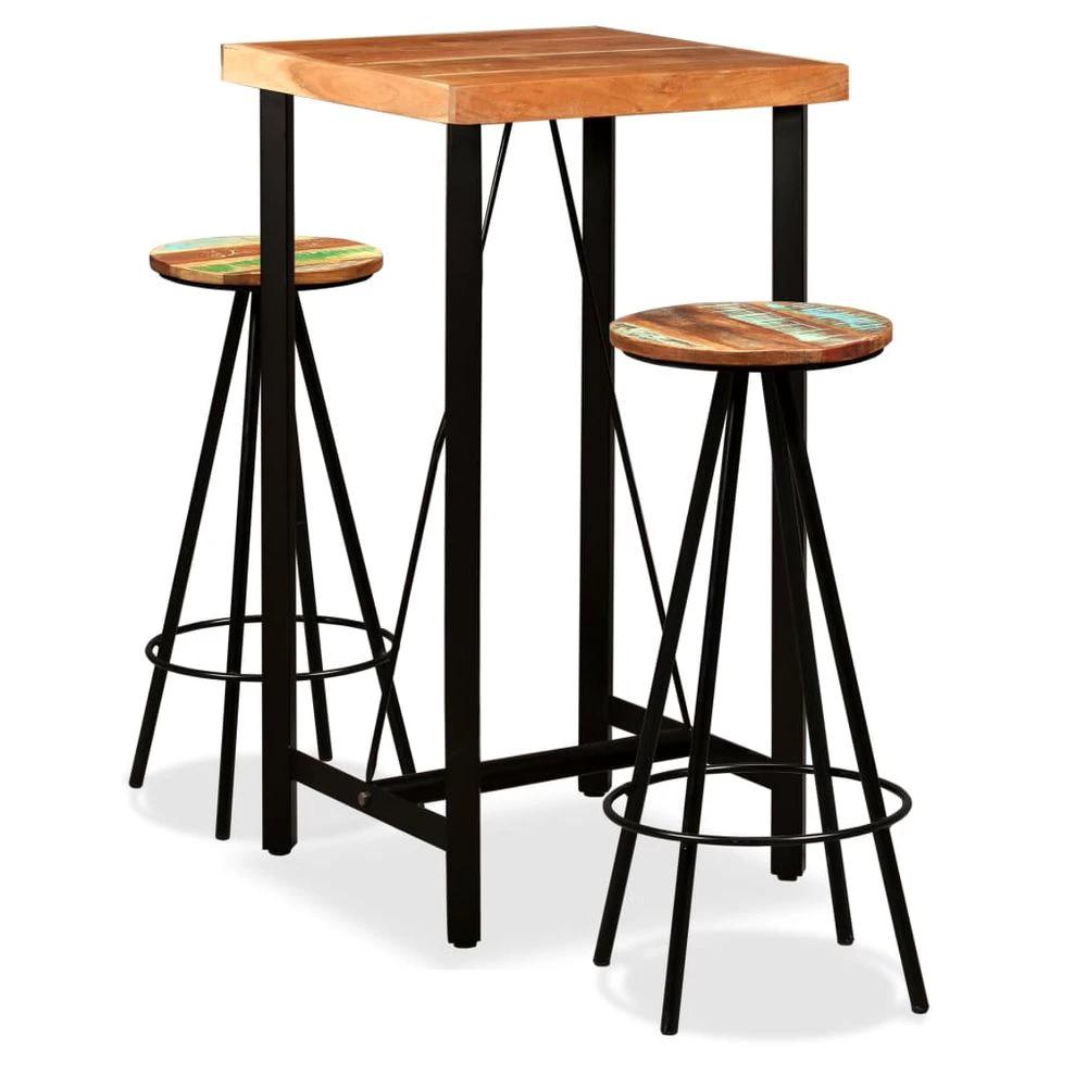 Bar Set 5 Pieces vidaXL Solid Acacia and Reclaimed Wood by vidaXL