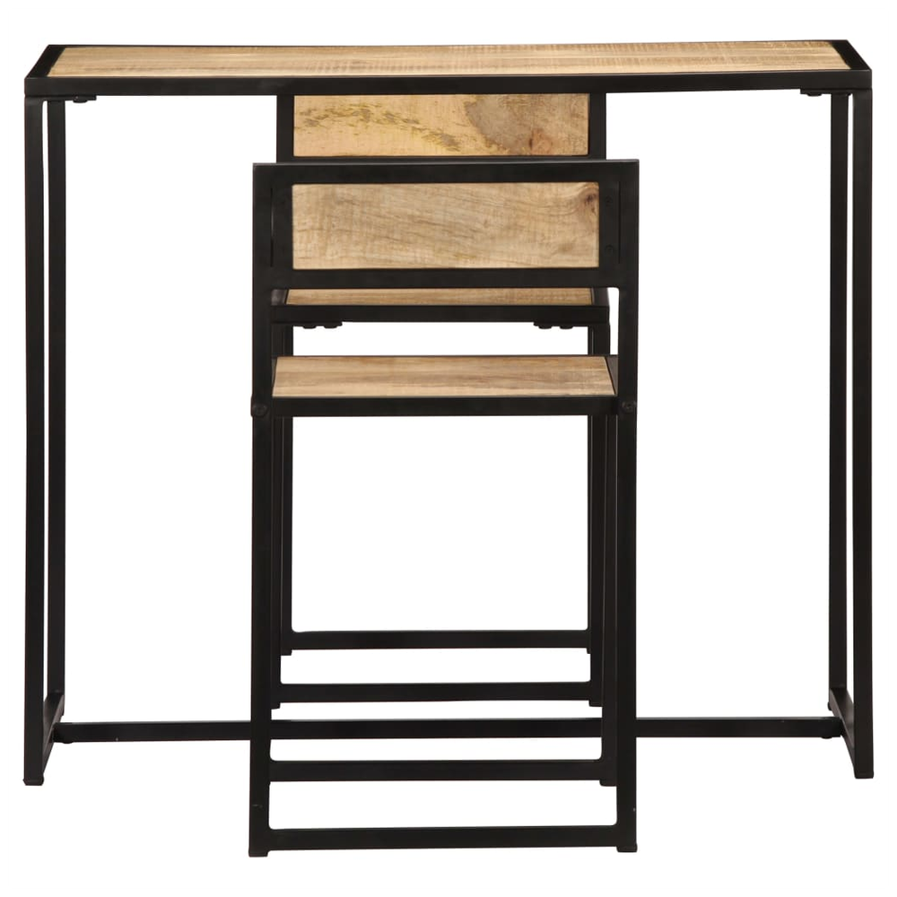 3 Piece vidaXL Dining Set Solid Mango Wood by vidaXL