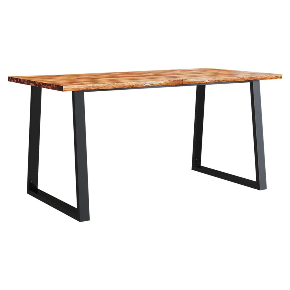 3 Piece vidaXL Dining Set with Live Edge Solid Wood Acacia by vidaXL