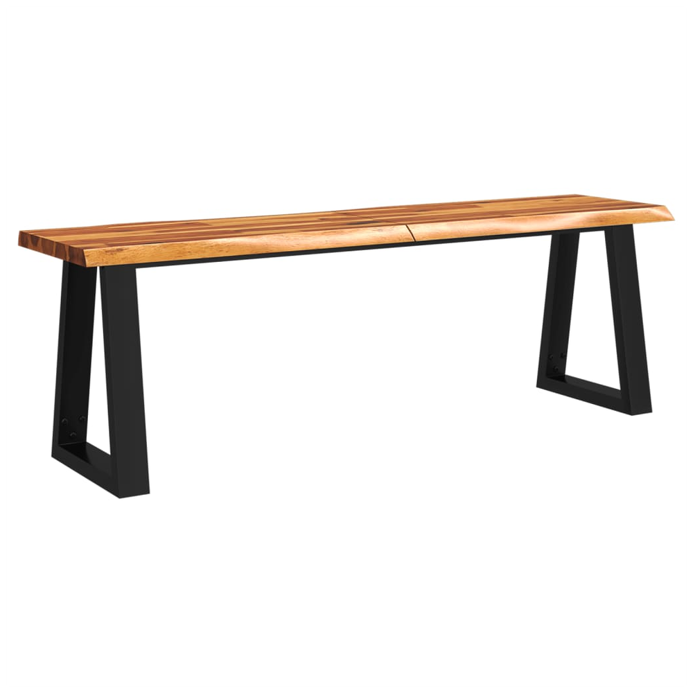 3 Piece vidaXL Dining Set with Live Edge Solid Wood Acacia by vidaXL