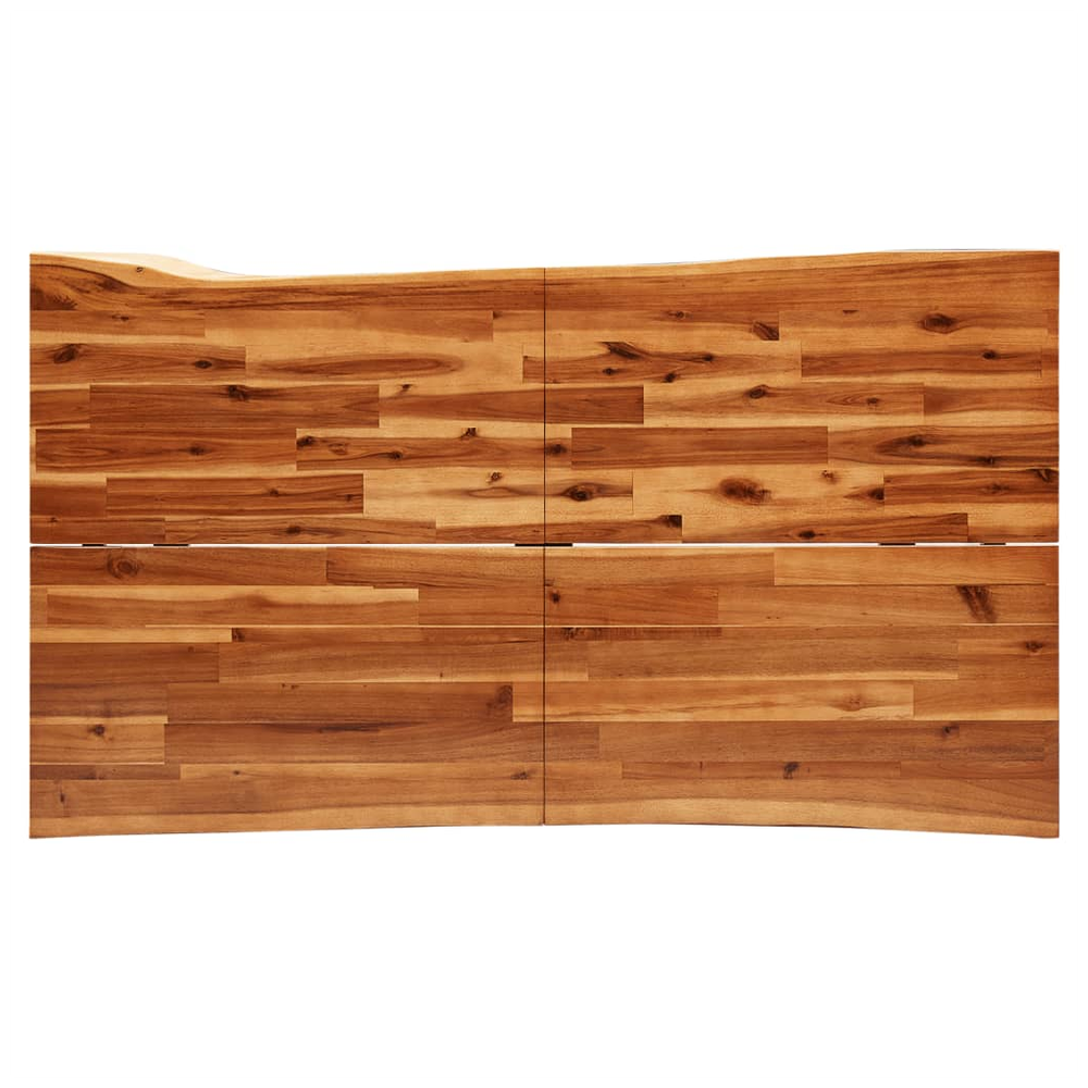 3 Piece vidaXL Dining Set with Live Edge Solid Wood Acacia by vidaXL