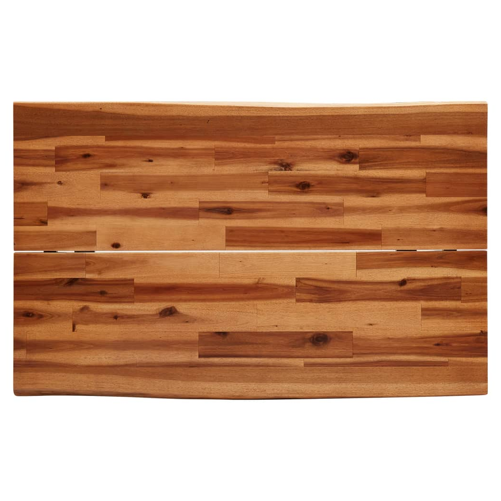3 Piece vidaXL Dining Set with Live Edge Solid Wood Acacia by vidaXL