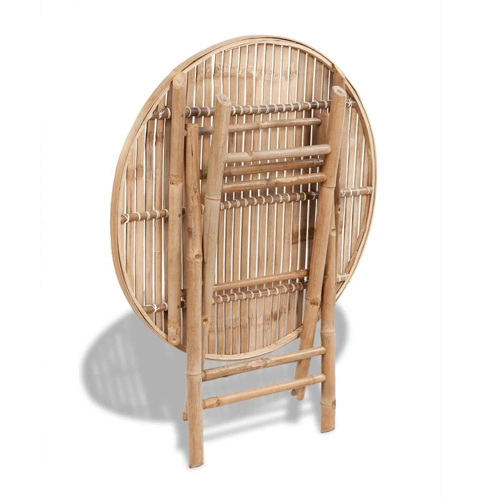 5 Piece vidaXL Folding Outdoor Dining Set Bamboo by vidaXL
