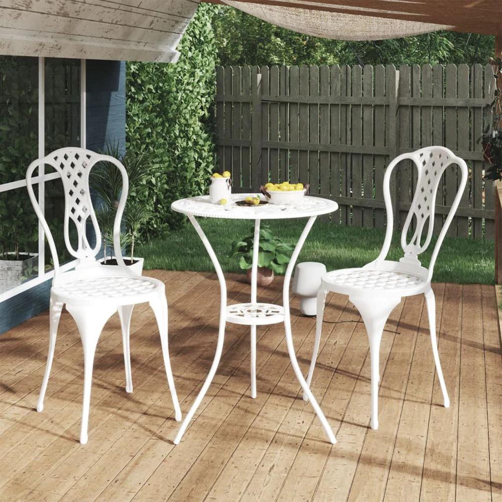 vidaXL 3 Piece vidaXL Bistro Set Cast Aluminium Green - Uncategorized Dining Set