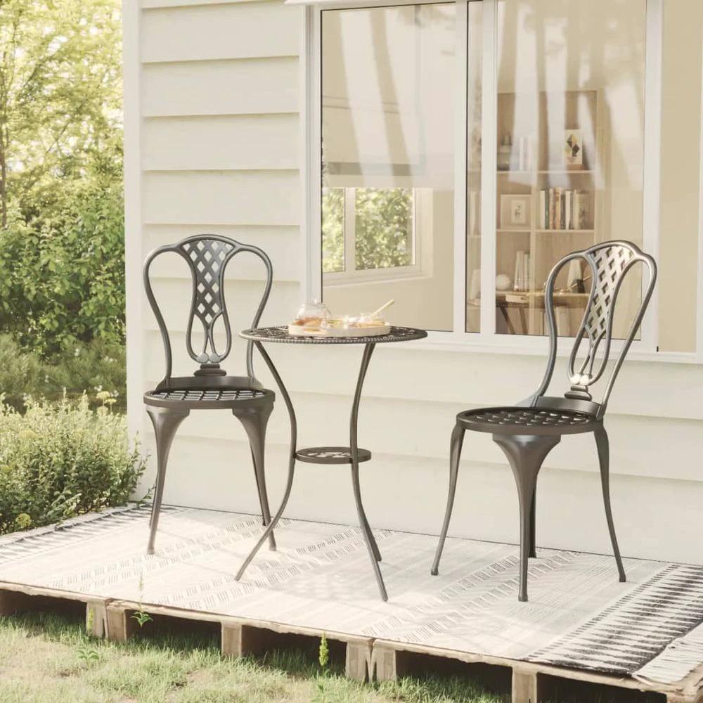 vidaXL 3 Piece vidaXL Bistro Set Cast Aluminium Green - Uncategorized Dining Set