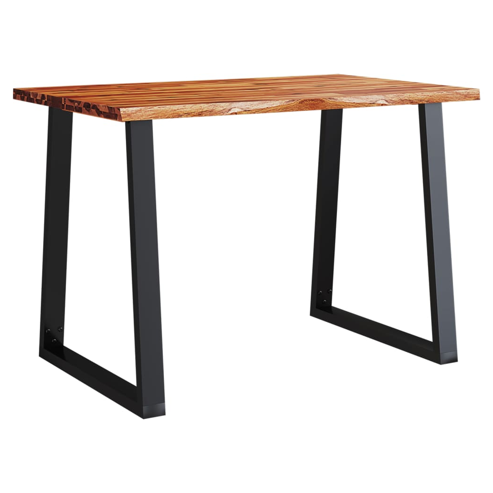 vidaXL Dining Table with Live Edge 110x70x75 cm vidaXL Solid Wood Acacia - Uncategorized Dining Table