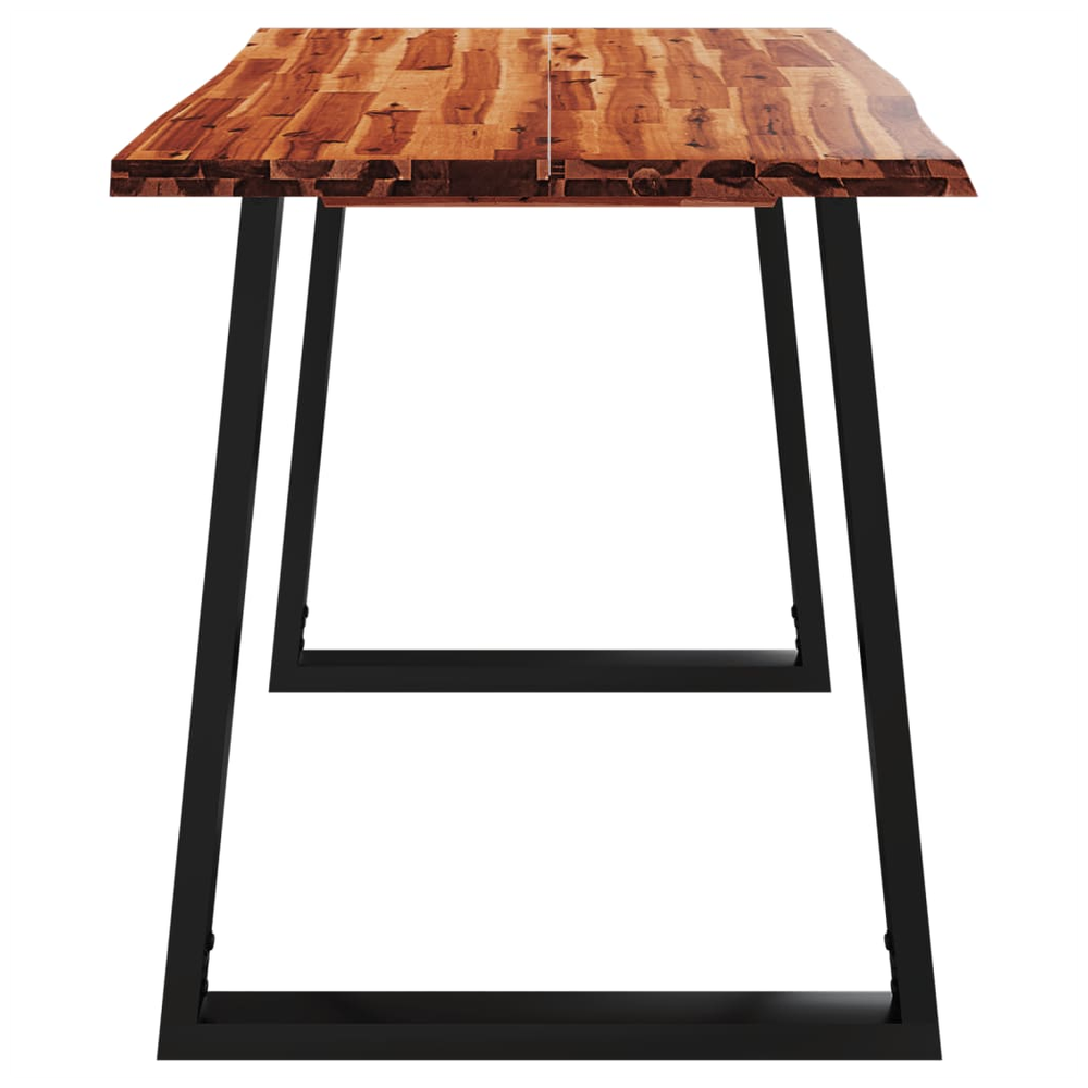 vidaXL Dining Table with Live Edge 110x70x75 cm vidaXL Solid Wood Acacia - Uncategorized Dining Table