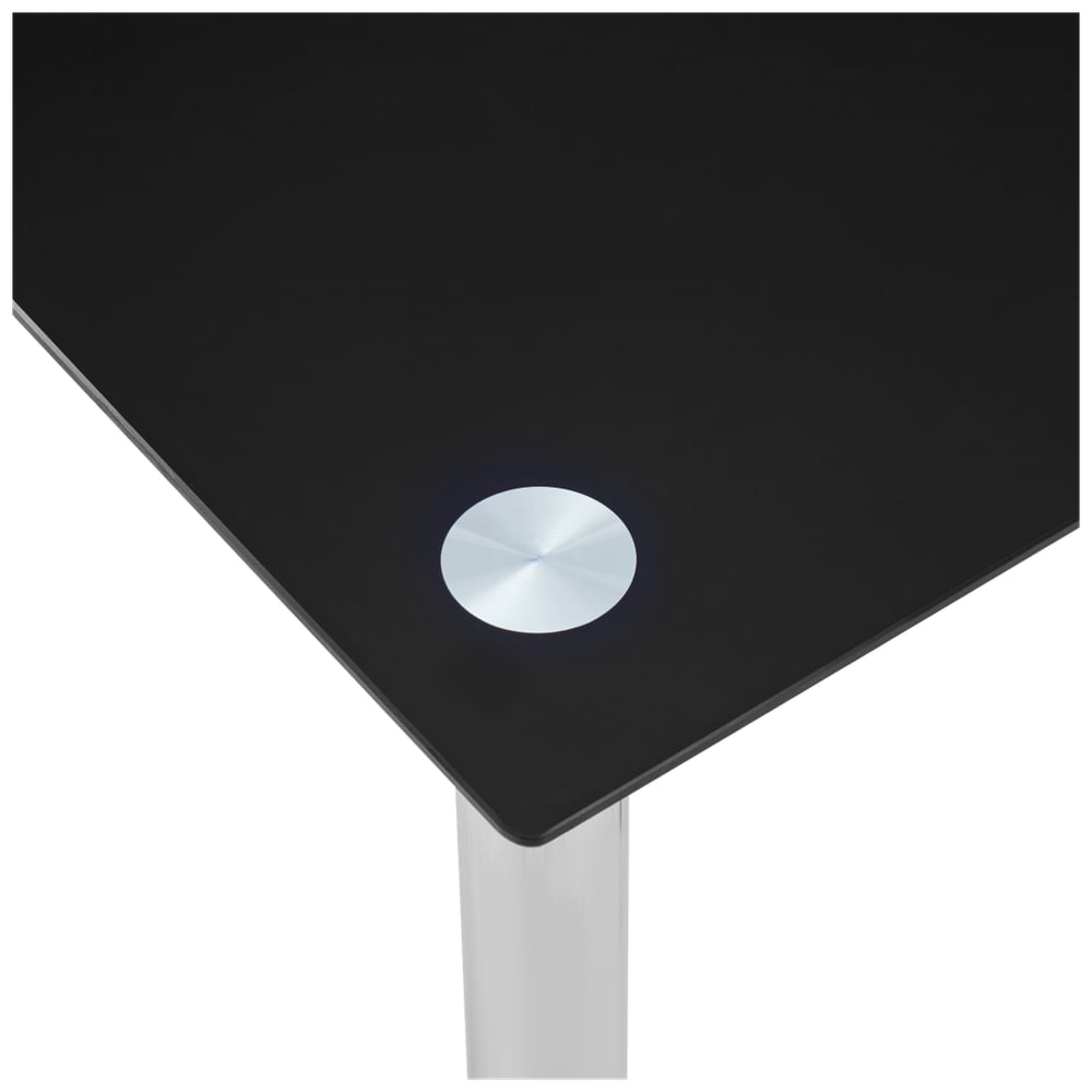 vidaXL Dining Table Black 120x60x75 cm vidaXL Tempered Glass - Uncategorized Dining Table